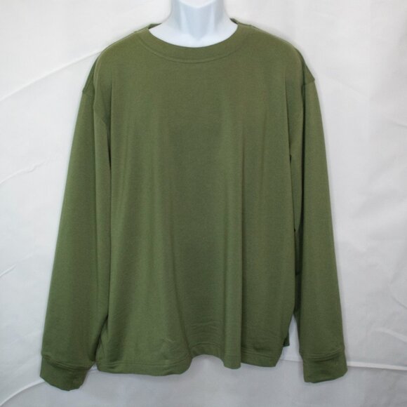 REI Coop Active Pursuits Pullover Mens XXL 2XL Green Long Sleeve Shirt Crew T08X - Picture 1 of 5
